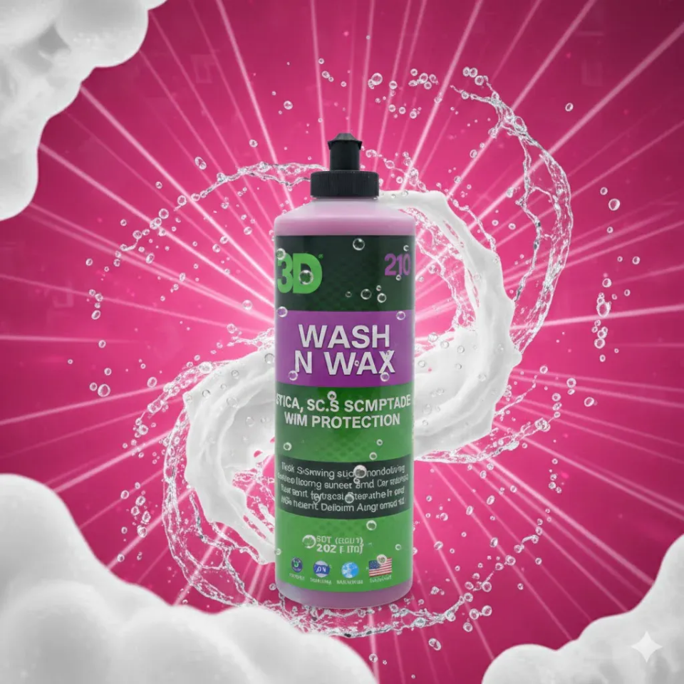 3D Wash N Wax Cilalı Oto Yıkama Şampuanı 1/128 Konsantre 500ML
